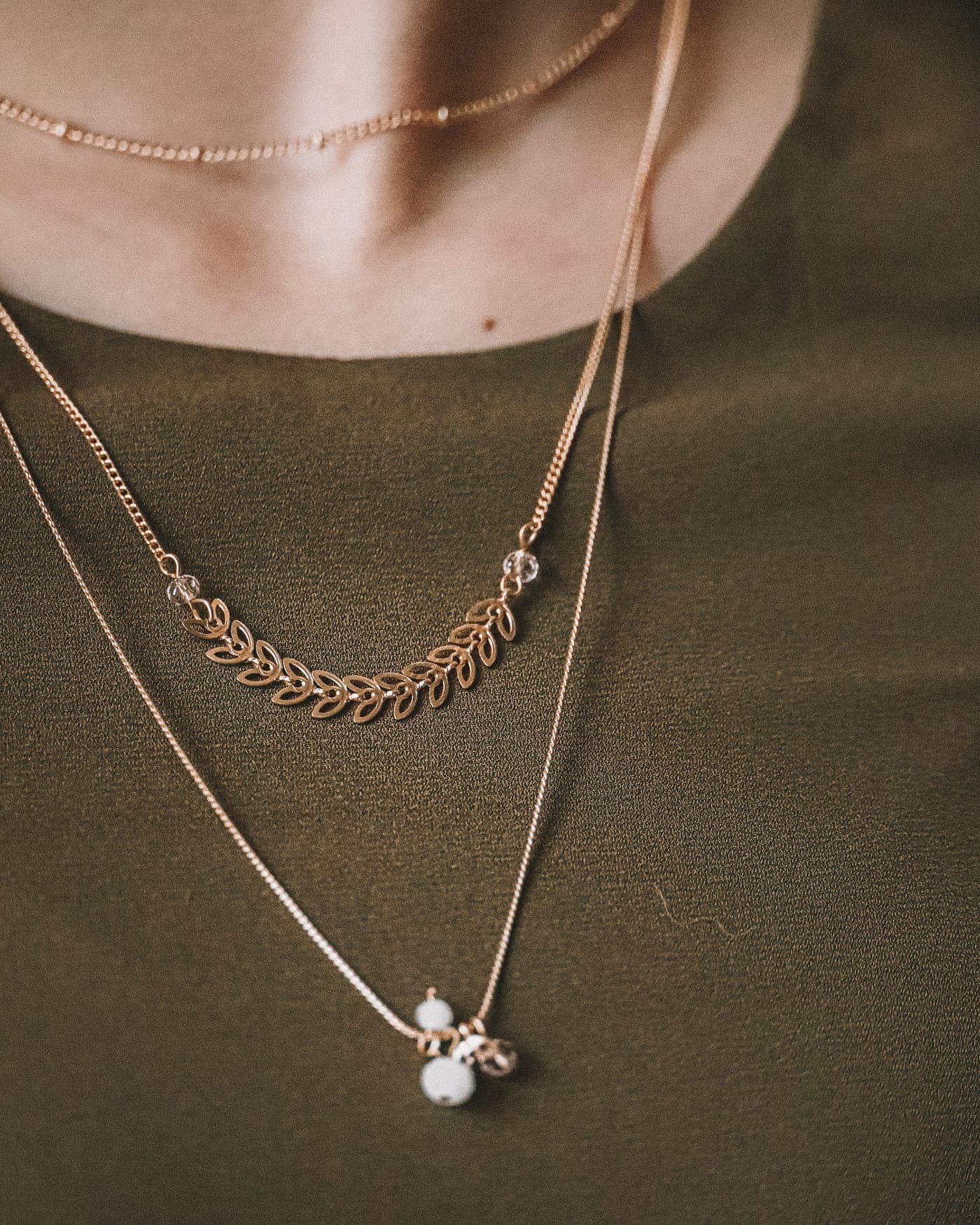 Rosegold Leaf Layer Set
